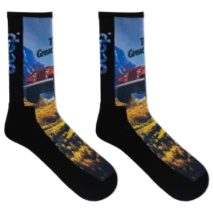 Jeep® Men's Vintage Ads Crew Socks - Lightweight, Cushioned Comfort