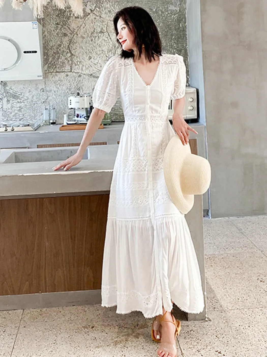 NIKKI Boho Chic Short Sleeve Dresses